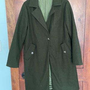 Green Trench Coat Size Large